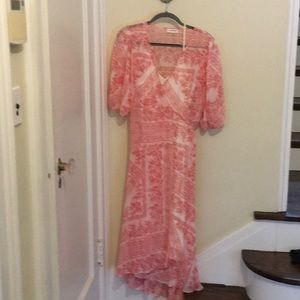 Wrap dress chiffon with slip dress included underneath